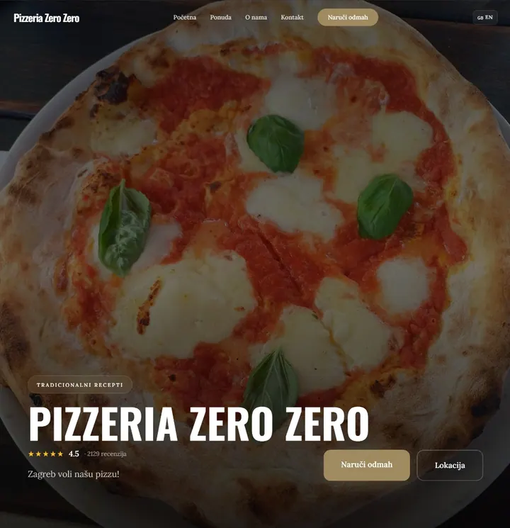 Ilustrativni koncept stranice - Pizzeria Molo